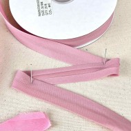 Biais coton polyester 20mm rose pâle Biais coton polyester 20mm rose pâle