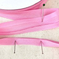 Biais coton polyester 20mm rose