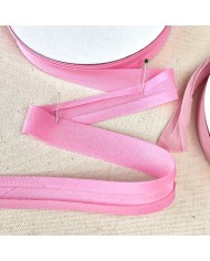 Biais coton polyester 20mm rose Biais coton polyester 20mm rose