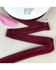 Biais coton polyester 20mm rouge bordeaux