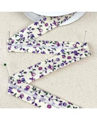 Biais coton polyester rose 20mm violet