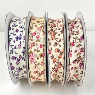 Biais coton polyester rose 20mm rose