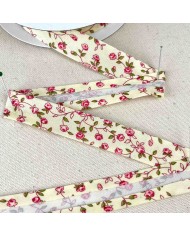 Biais coton polyester rose 20mm rose Biais coton polyester rose 20mm rose