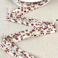 Biais coton polyester rose 20mm rouge violet Biais coton polyester rose 20mm rouge violet