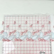 Dentelle lys blanc rose 18cm