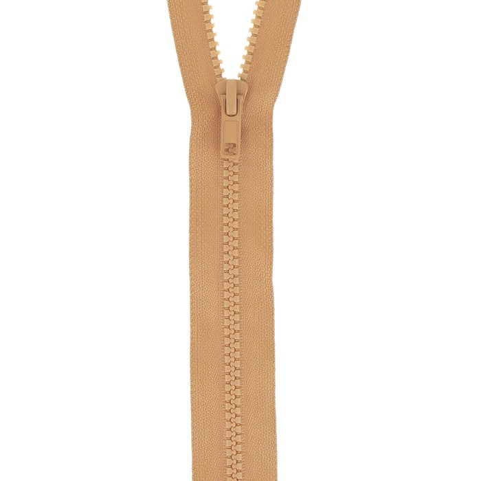 Fermeture à glissière séparable injectée beige Fermeture à glissière séparable injectée beige