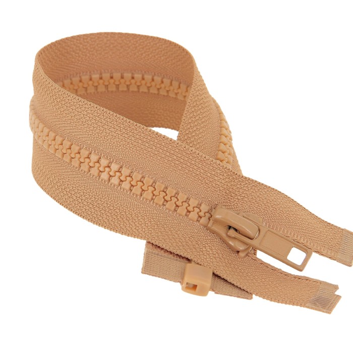 Fermeture à glissière séparable injectée beige Fermeture à glissière séparable injectée beige