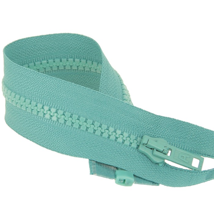 Fermeture à glissière séparable injectée aqua