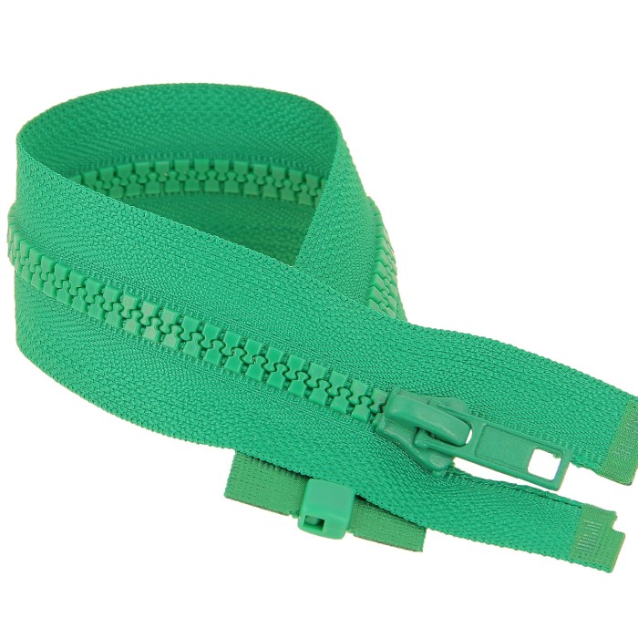 Fermeture à glissière séparable injectée viride