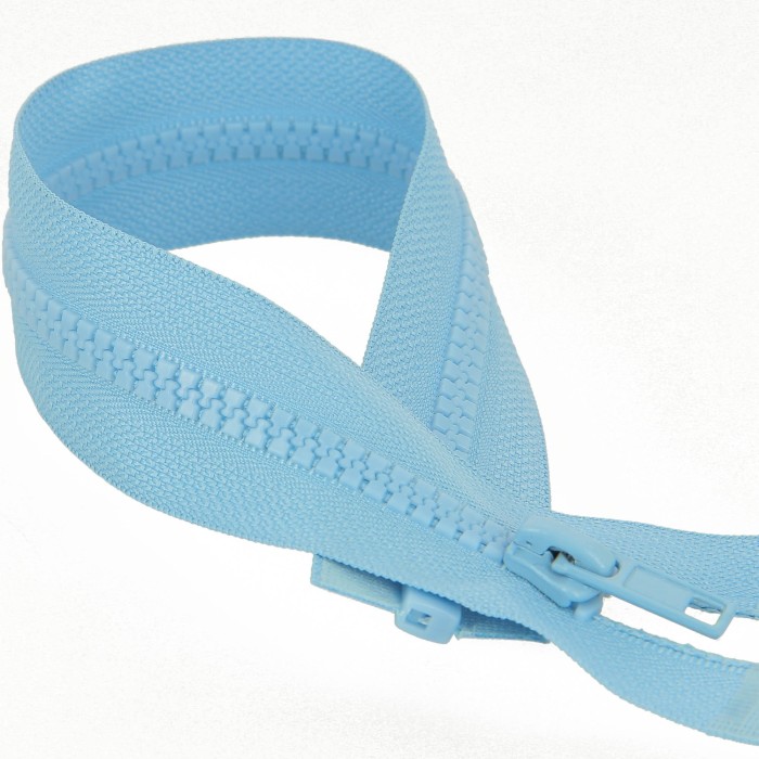 Fermeture à glissière séparable injectée bleu ciel