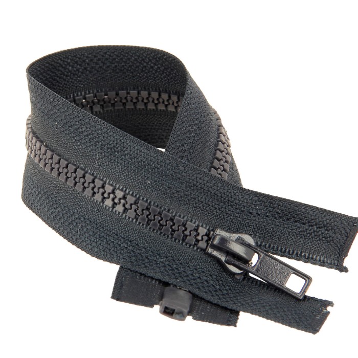 Fermeture à glissière séparable injectée anthracite