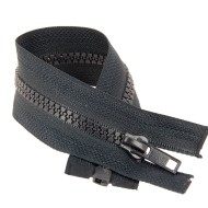 Fermeture à glissière séparable injectée anthracite