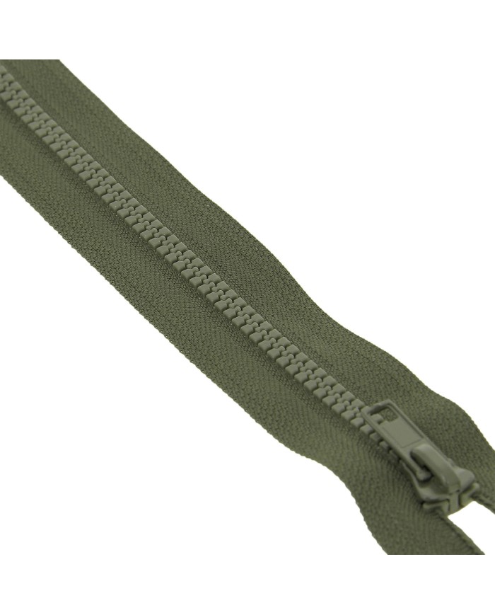 Fermeture à Glissière Bidirectionnelle Plastique 5 Mm - Inséparable, Pour Veste, Tente, Housse (couleur Vert Olive, 80 Cm)