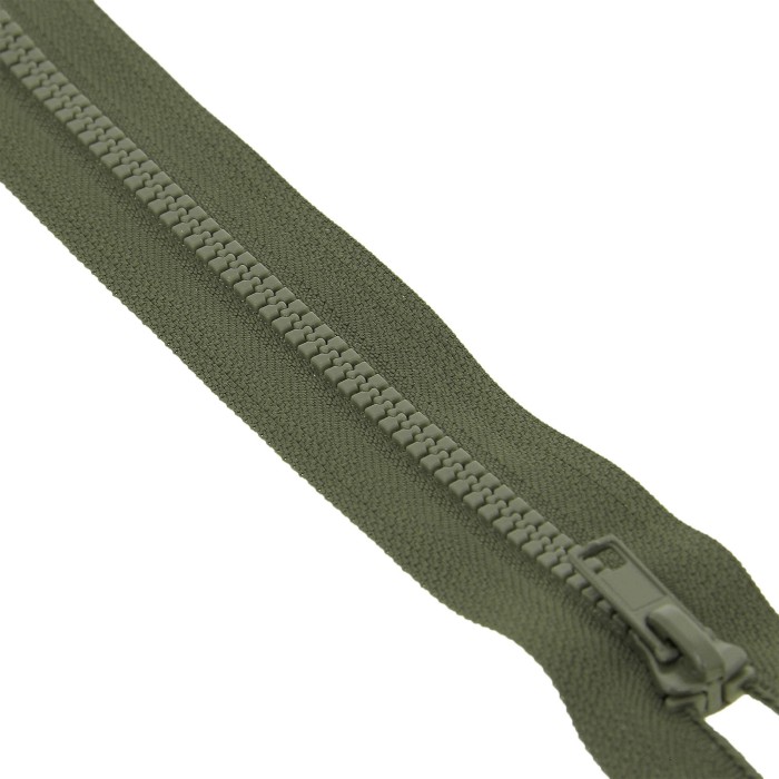 Fermeture à glissière séparable injectée vert militaire