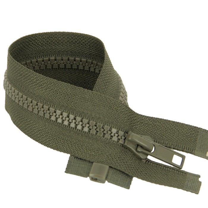 Fermeture à glissière séparable injectée vert militaire