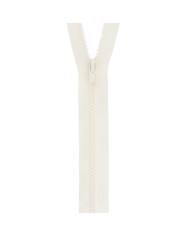 Fermeture à glissière séparable injectée écru