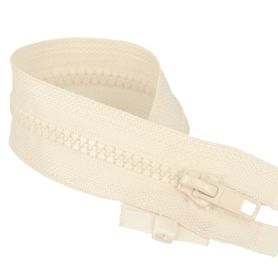 Fermeture à glissière séparable injectée beige