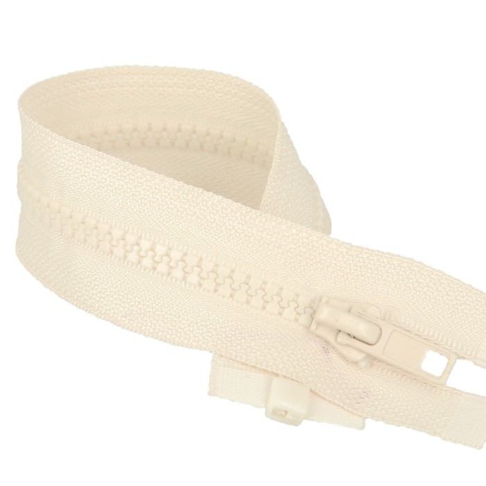 Fermeture à glissière séparable injectée beige