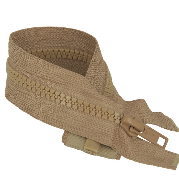 Fermeture à glissière séparable injectée camel