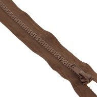 Fermeture à glissière séparable injectée marron