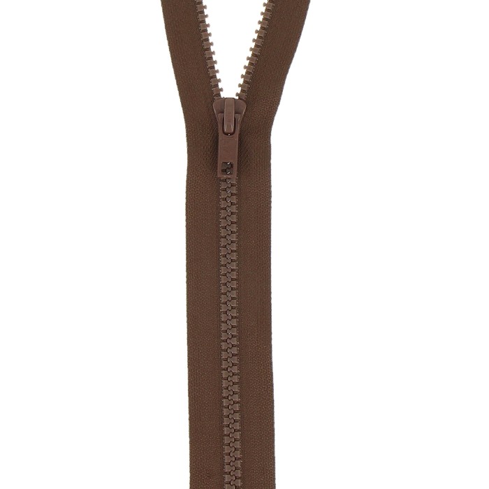 Fermeture à glissière séparable injectée marron