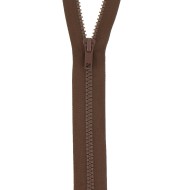 Fermeture à glissière séparable injectée marron