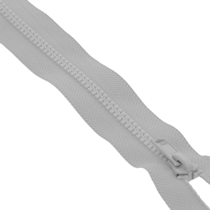 Fermeture à glissière séparable injectée gris perle