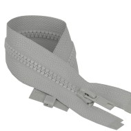 Fermeture à glissière séparable injectée gris perle