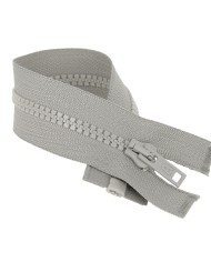 Fermeture à glissière séparable injectée gris moyen