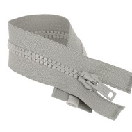 Fermeture à glissière séparable injectée gris moyen