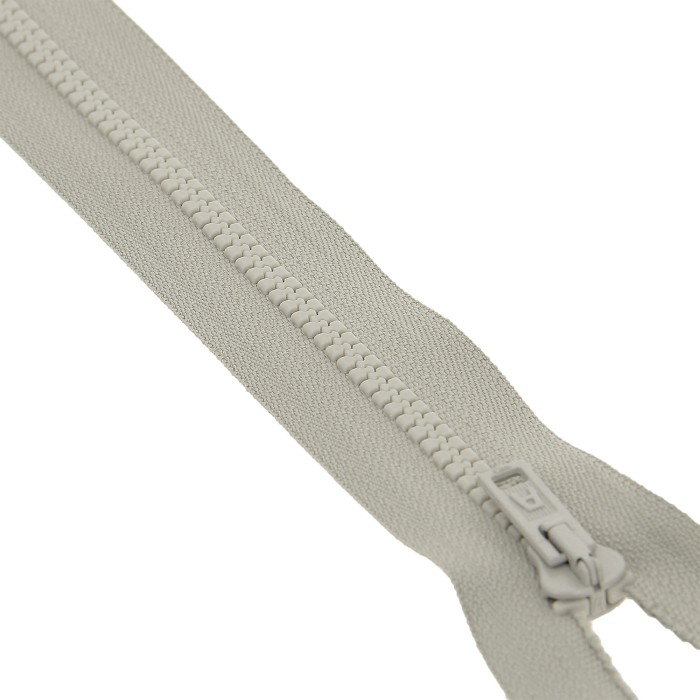 Fermeture à glissière séparable injectée gris moyen