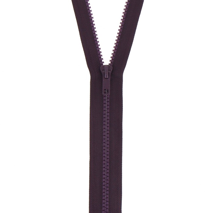 Fermeture à glissière séparable injectée prune