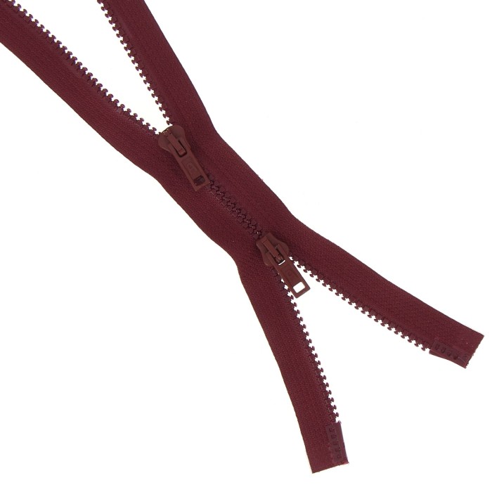 Fermeture injectée n°5 Bouche à Bouche séparable bordeaux