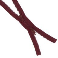 Fermeture injectée n°5 Bouche à Bouche séparable bordeaux