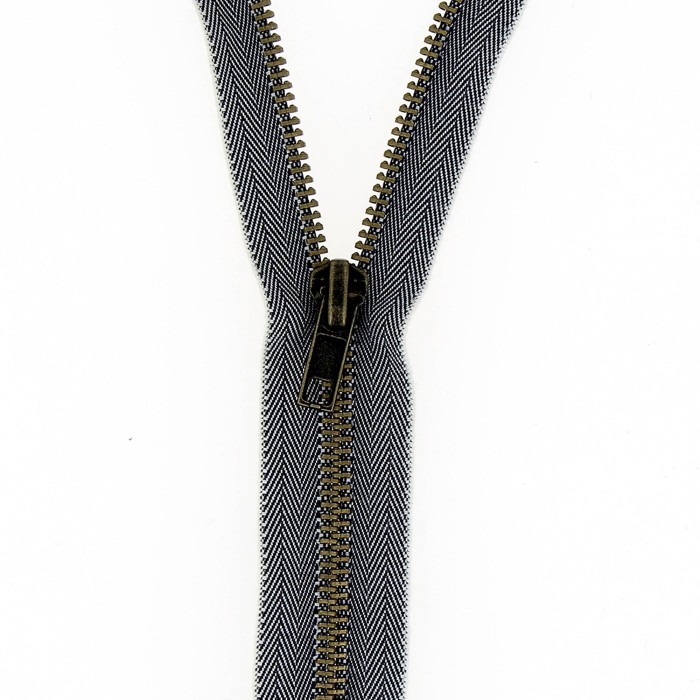 Fermeture à glissière Jean non séparable