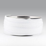 Fermeture éclair au mètre sans curseur blanc