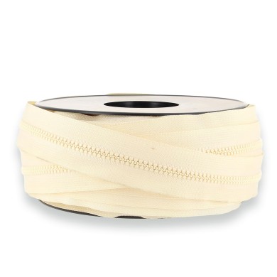 Fermeture éclair au mètre sans curseur écru