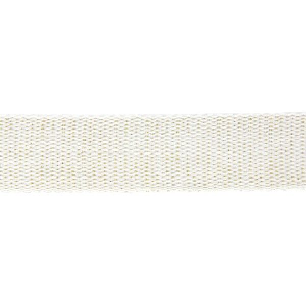 Sangle coton scintillante 30mm Blanc Sangle coton scintillante 30mm Blanc