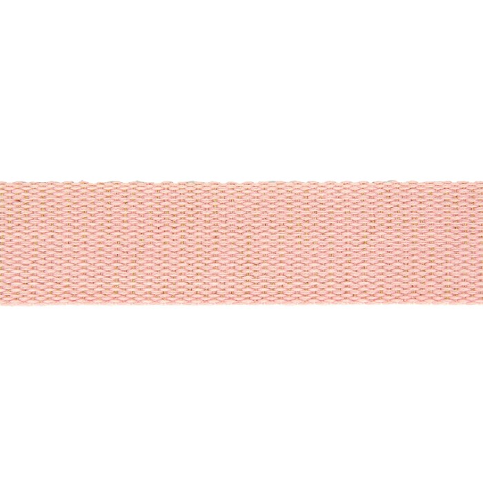Sangle coton scintillante 30mm rose