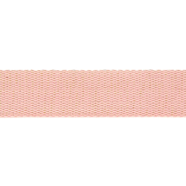 Sangle coton scintillante 30mm rose Sangle coton scintillante 30mm rose