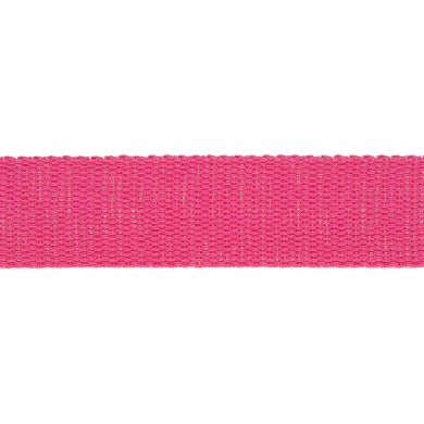 Sangle coton scintillante 30mm fuchsia Sangle coton scintillante 30mm fuchsia