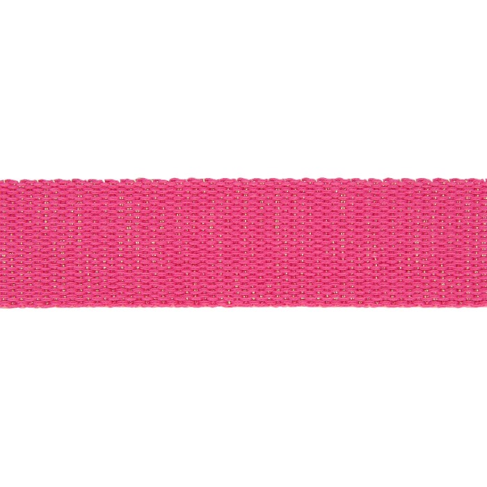 Sangle coton scintillante 30mm fuchsia Sangle coton scintillante 30mm fuchsia
