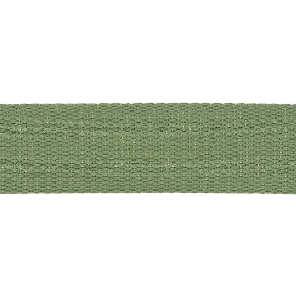 Sangle coton scintillante 30mm vert kaki Sangle coton scintillante 30mm vert kaki