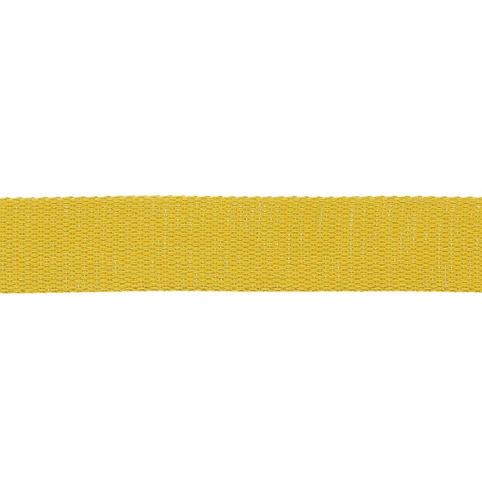 Sangle coton scintillante 30mm jaune Sangle coton scintillante 30mm jaune