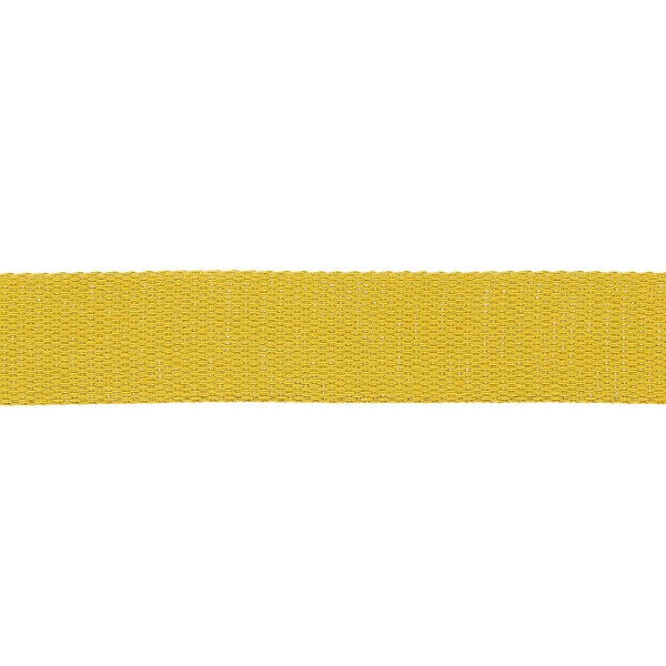 Sangle coton scintillante 30mm jaune Sangle coton scintillante 30mm jaune