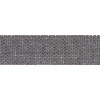 Sangle coton scintillante 30mm gris Sangle coton scintillante 30mm gris