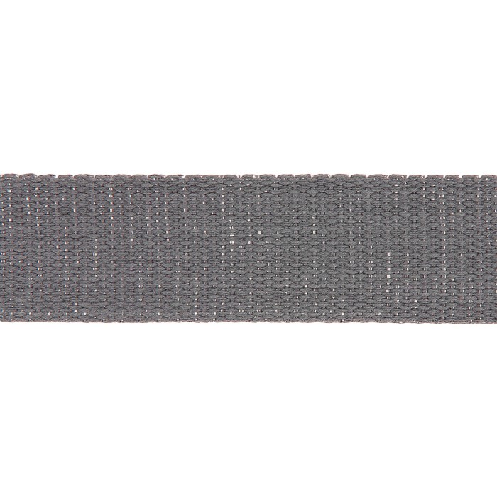 Sangle coton scintillante 30mm gris Sangle coton scintillante 30mm gris