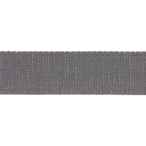 Sangle coton scintillante 30mm gris Sangle coton scintillante 30mm gris