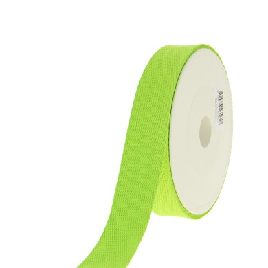 Sangle coton scintillante 30mm vert fluo Sangle coton scintillante 30mm vert fluo