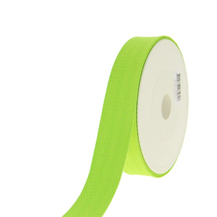 Sangle coton scintillante 30mm vert fluo Sangle coton scintillante 30mm vert fluo